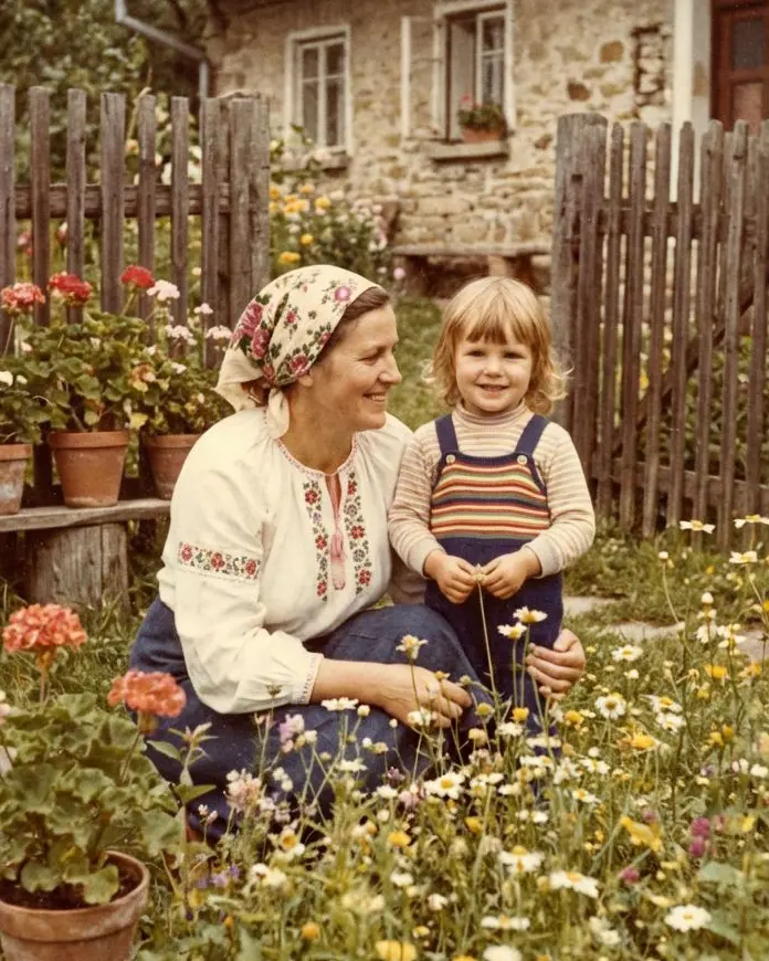 Mutter und Tochter – Originalfoto